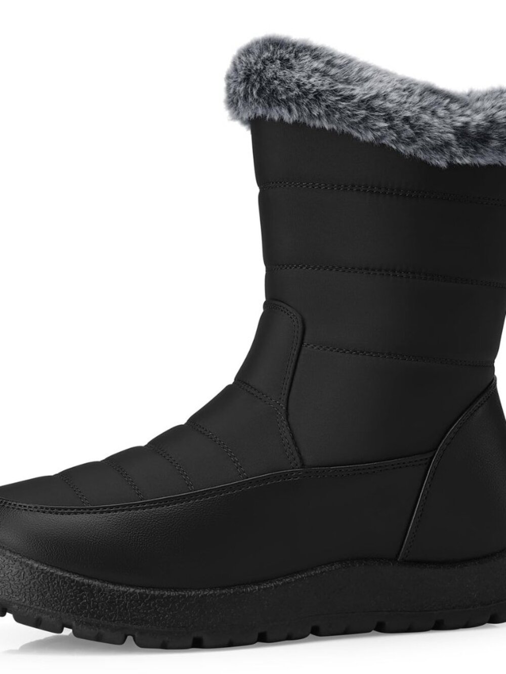 Women Winter Snow Boots: Waterproof Fur Insulated Warm Ankle Boot